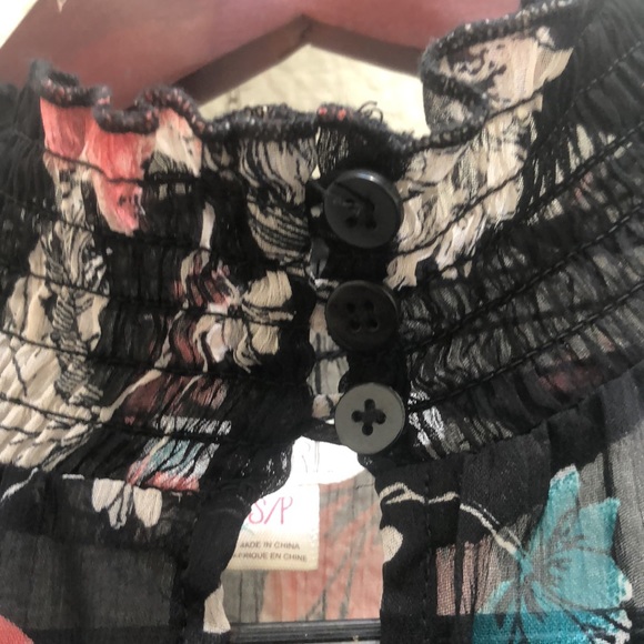 Love, Fire | Synthetic Mock Neck black floral midi dress - Picture 8 of 15